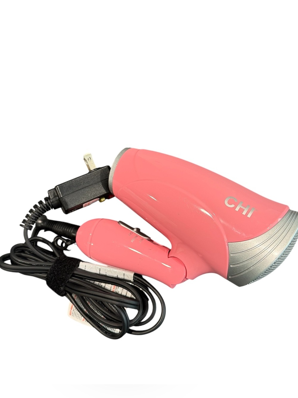 Chi foldable travel compact blow dryer pink 2-speed